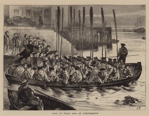 Homem dos homens de guerra em Portsmouth